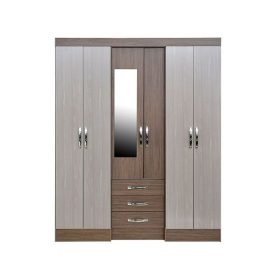 Wooden Wardrobe With Mirror